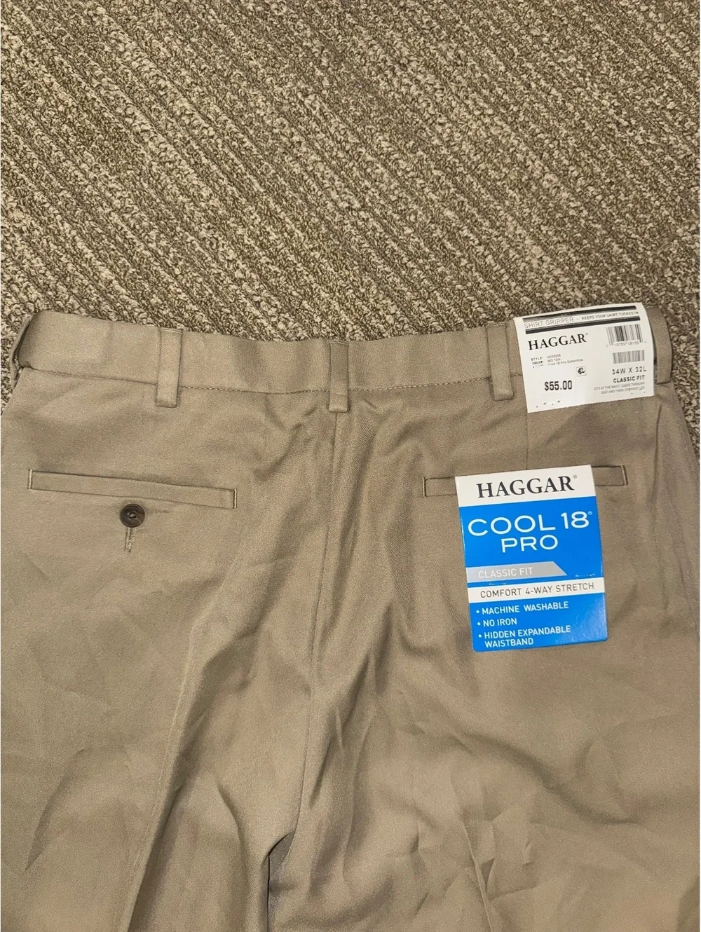 Men’s Haggar tan dress pants Size 34